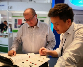 Introducing our products to visters on exhibition