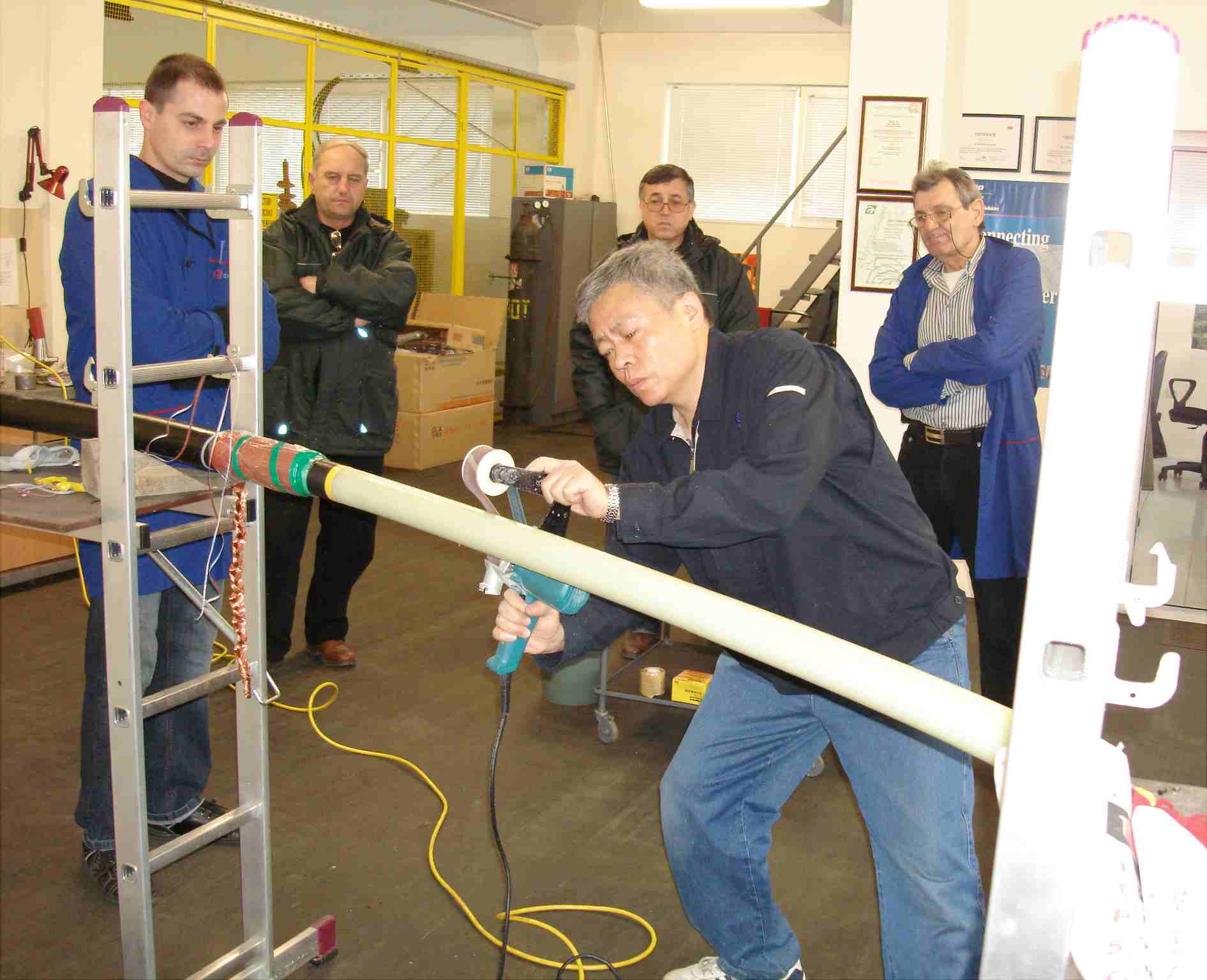 On-site installation training in Bulgaria 132kV termination
