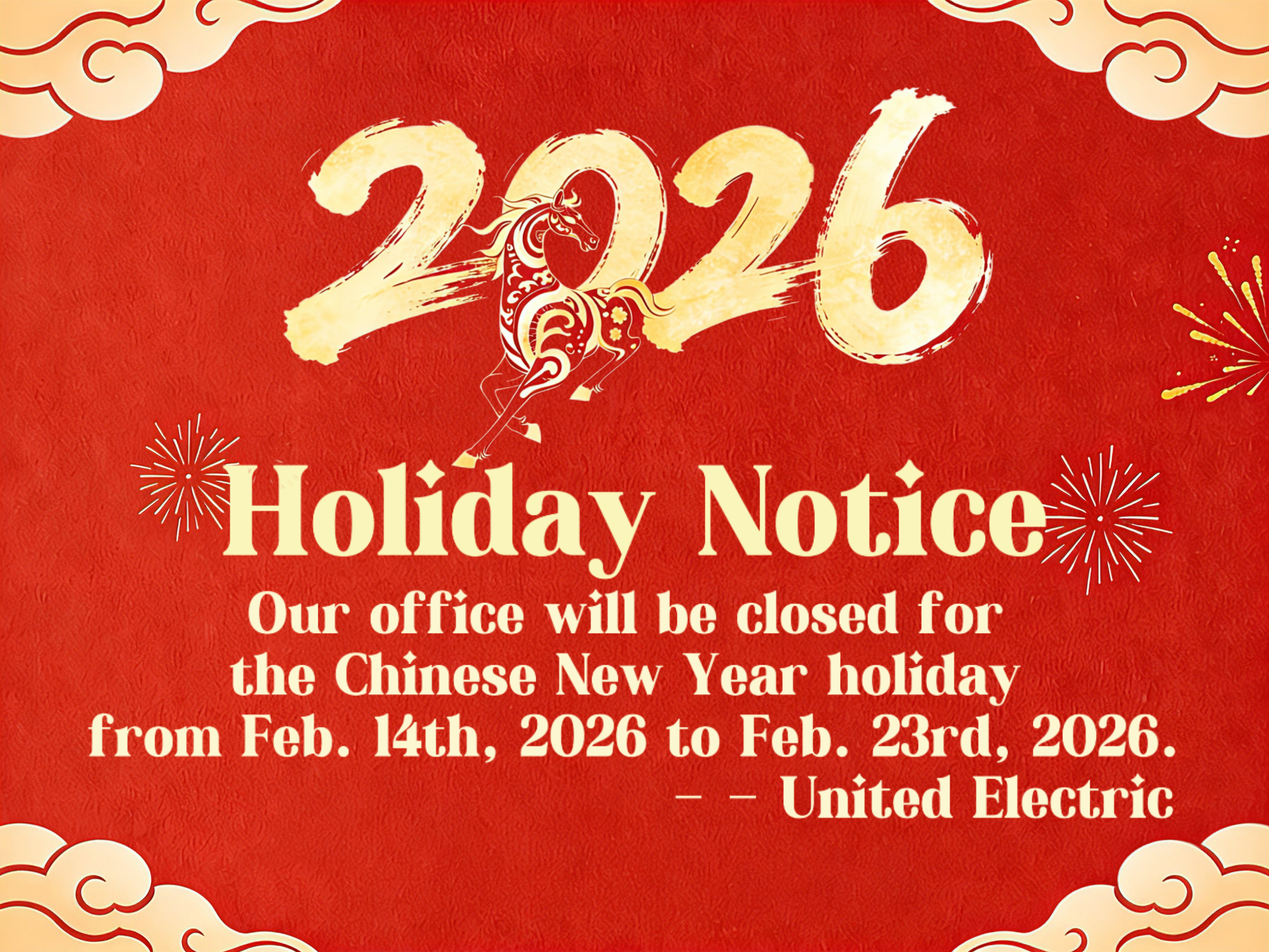 Chinese New Year Holiday Notice